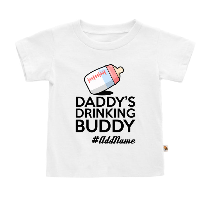 Teezbee.com - Daddy's Drinking Buddy Milk Bottle - Kids-T (White)