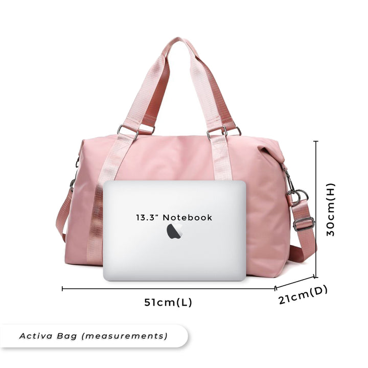 Teezbee.com - ACTIVA Duffle Bag + REVO Bottle (Pink)