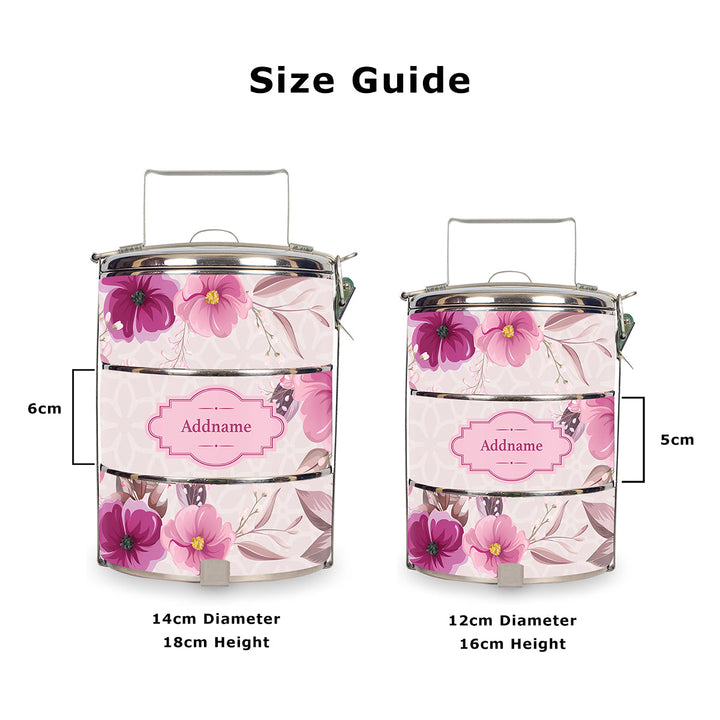 Teezbee.com - Amour Rose Tiffin Carrier (Size Guide)