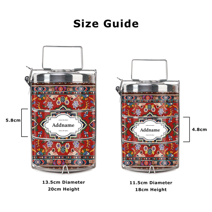 Teezbee.com - Arabsque Insulated Tiffin Carrier (Size Guide)
