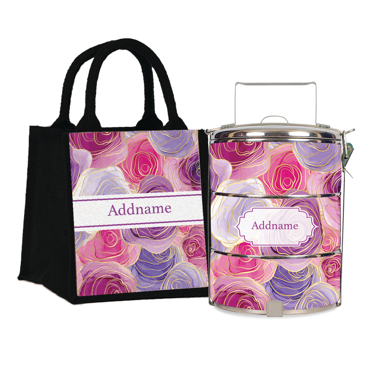 Teezbee.com - Abstract Rose Tiffin Carrier