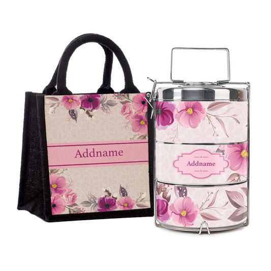 Teezbee.com - Amour Rose Insulated Tiffin Carrier & Lunch Bag