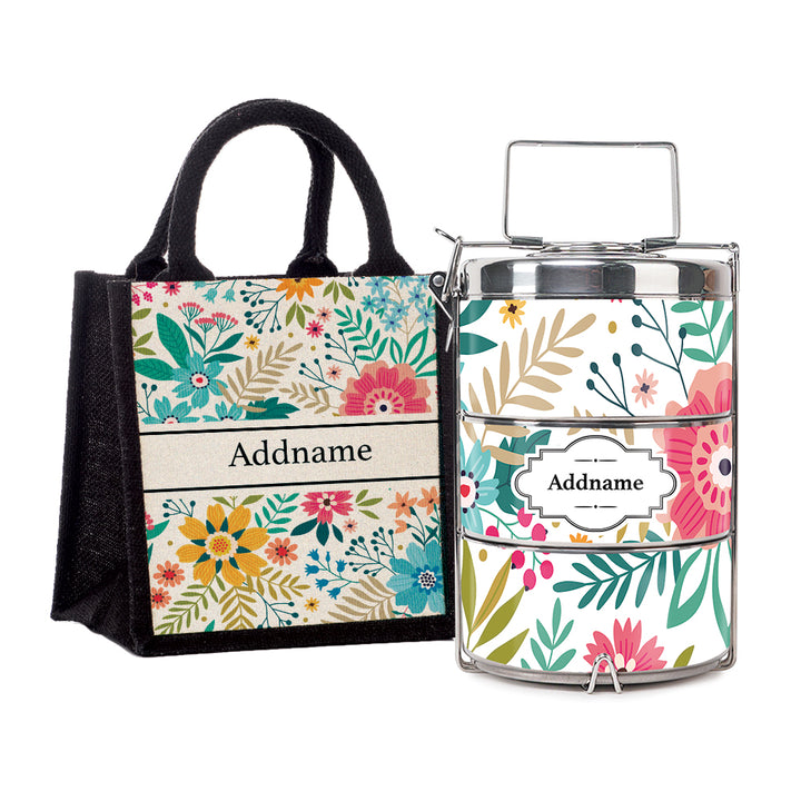 Spring Garden Tiffin Carrier - Main Image