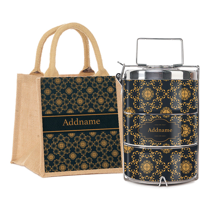 Teezbee.com - Elegant Mandala Insulated Tiffin Carrier & Lunch Bag