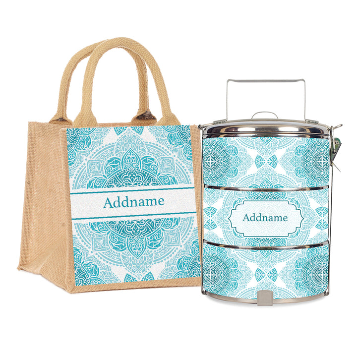 Teezbee.com - Mosaic Mandala Tiffin Carrier & Lunch Bag