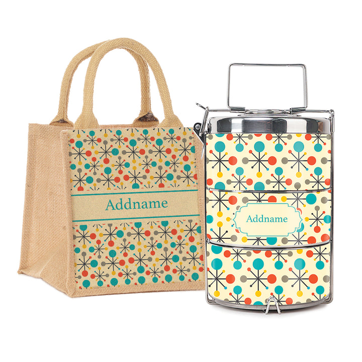 Teezbee.com - Retro Atomic Insulated Tiffin Carrier & Lunch Bag