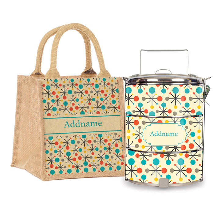 Teezbee.com - Retro Atomic Tiffin Carrier & Lunch Bag