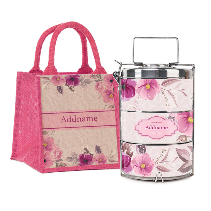 Teezbee.com - Amour Rose Insulated Tiffin Carrier