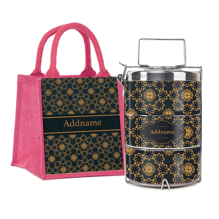 Teezbee.com - Elegant Mandala Insulated Tiffin Carrier & Lunch Bag