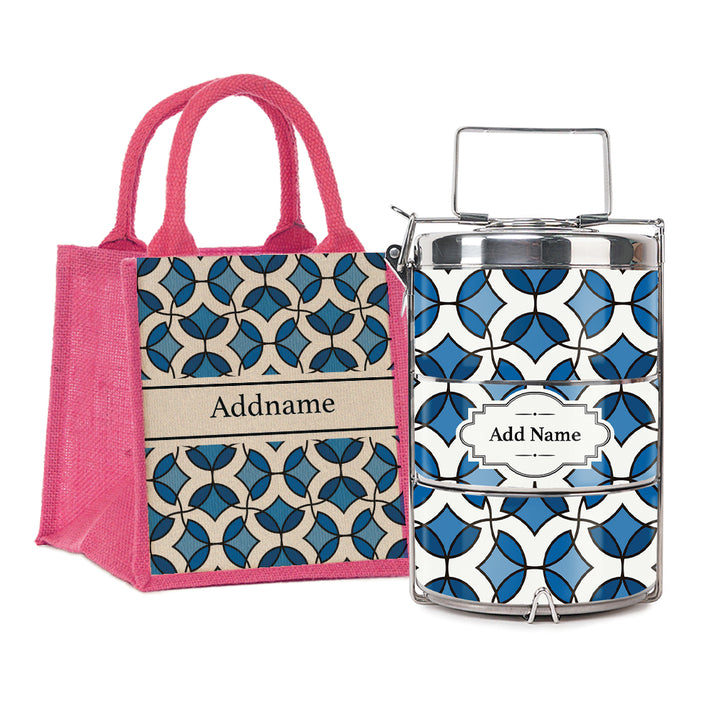 Teezbee.com - Flora Mosaic Insulated Tiffin Carrier & Lunch Bag