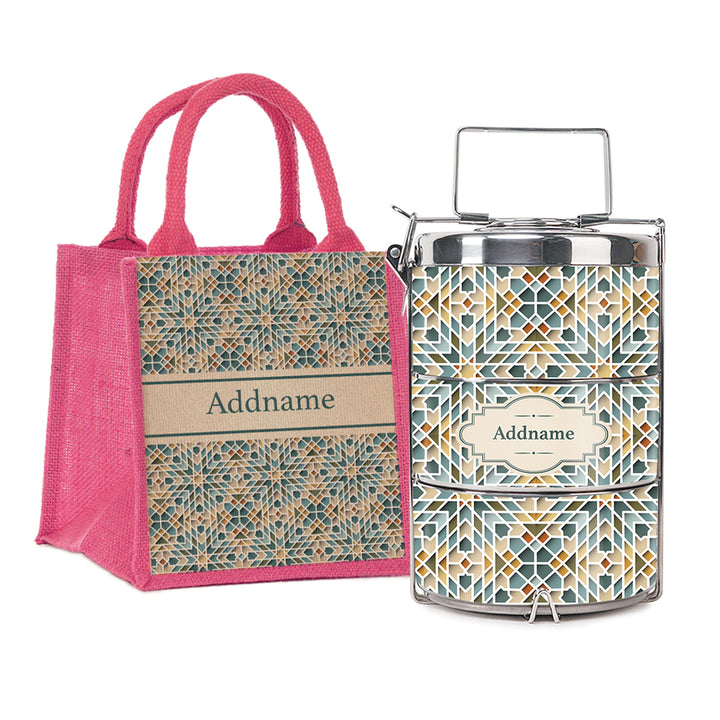 Teezbee.com - Arabesque Mandala Insulated Tiffin Carrier & Lunch Bag