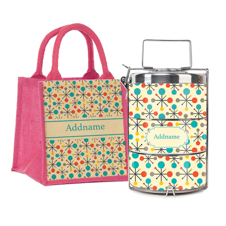 Teezbee.com - Retro Atomic Insulated Tiffin Carrier & Lunch Bag