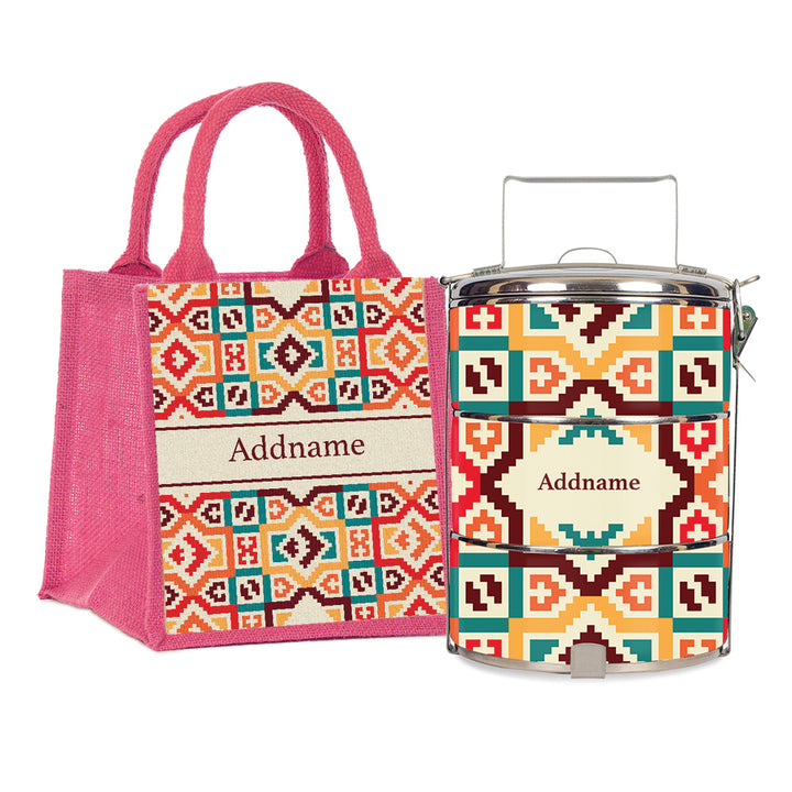 Teezbee.com - Bohemian Stitch Tiffin Carrier & Lunch Bag
