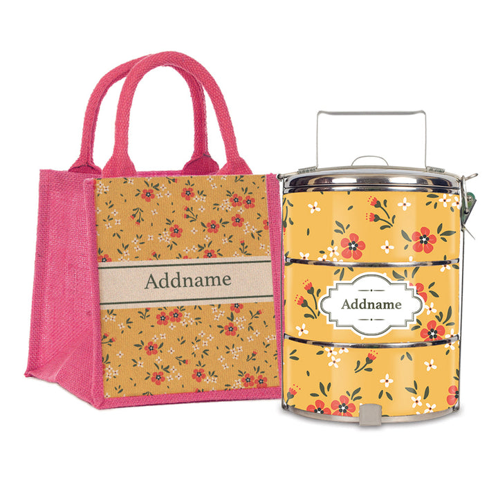 Teezbee.com - Cute Floral Tiffin Carrier & Lunch Bag