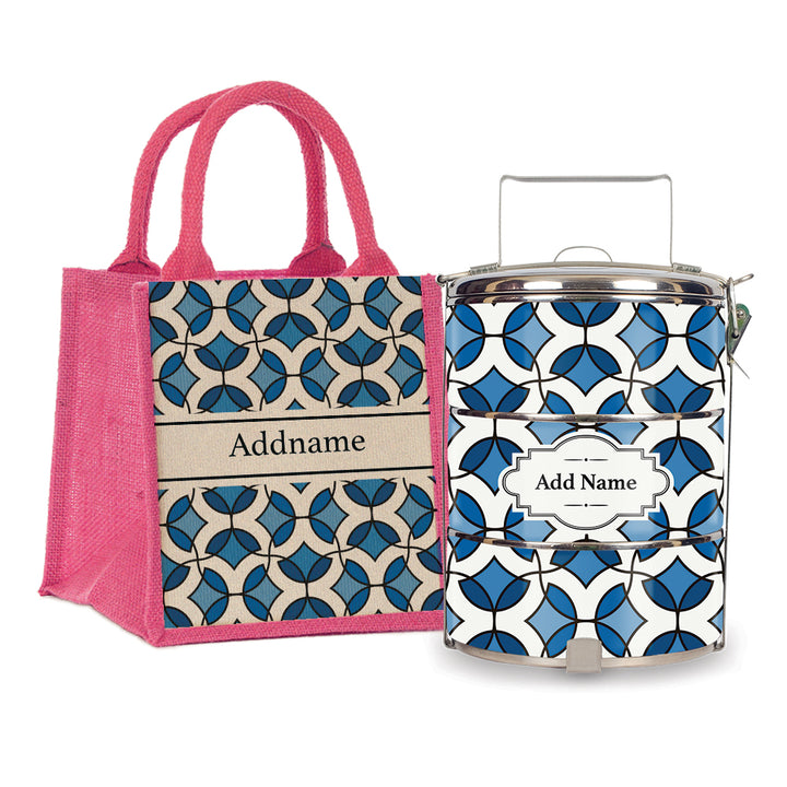 Teezbee.com - Flora Mosaic Tiffin Carrier & Lunch Bag