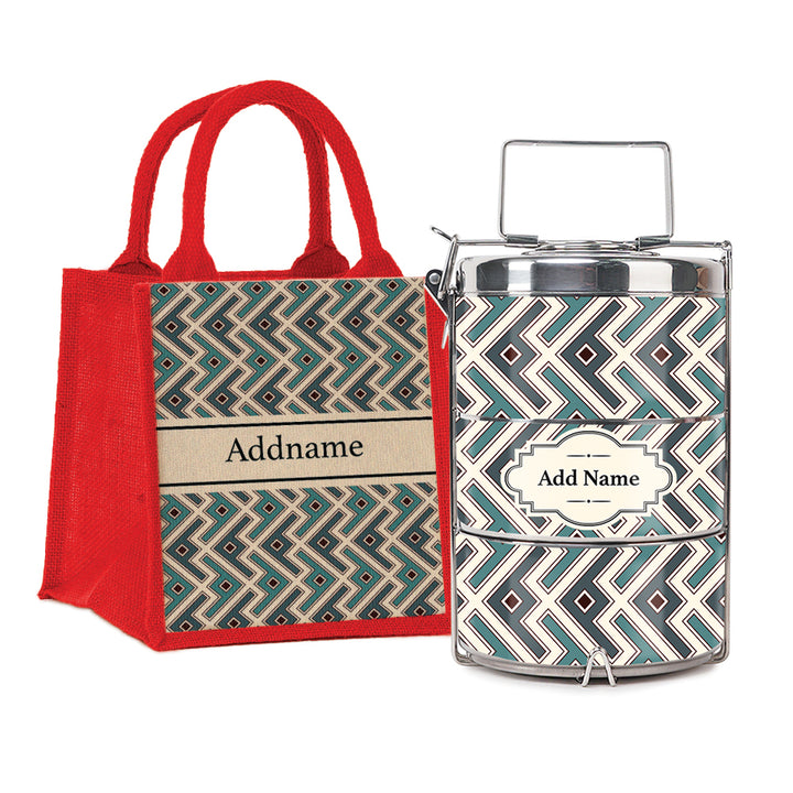 Teezbee.com - Ancient Mosaic Insulated Tiffin Carrier & Lunch Bag