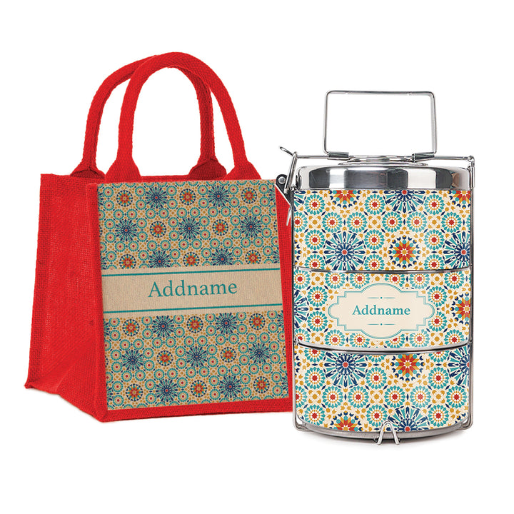 Teezbee.com - Arabesque Mandala Insulated Tiffin Carrier & Lunch Bag