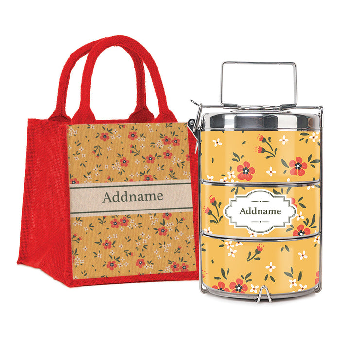 Teezbee.com - Cute Floral Insulated Tiffin Carrier & Lunch Bag