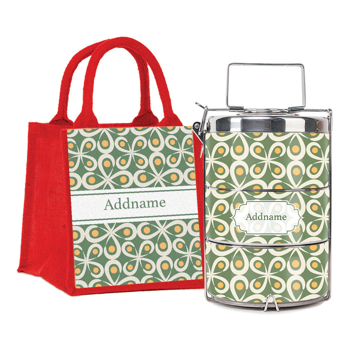 Teezbee.com - Mosaic Tile Insulated Tiffin Carrier & Lunch Bag