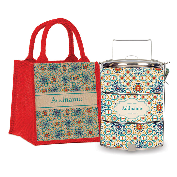 Teezbee.com - Arabesque Mandala Tiffin Carrier & Lunch Bag