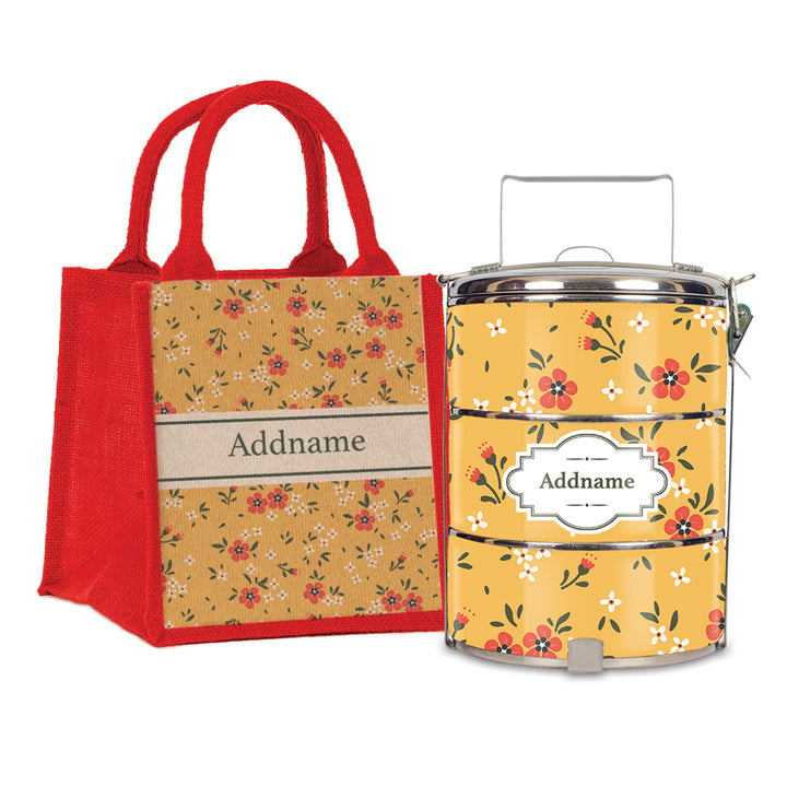 Teezbee.com - Cute Floral Tiffin Carrier & Lunch Bag