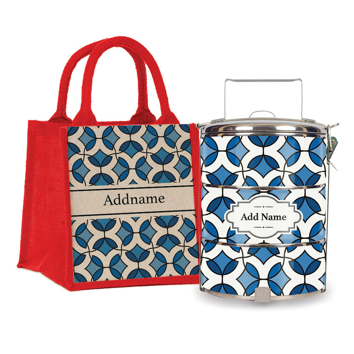 Teezbee.com - Flora Mosaic Tiffin Carrier & Lunch Bag