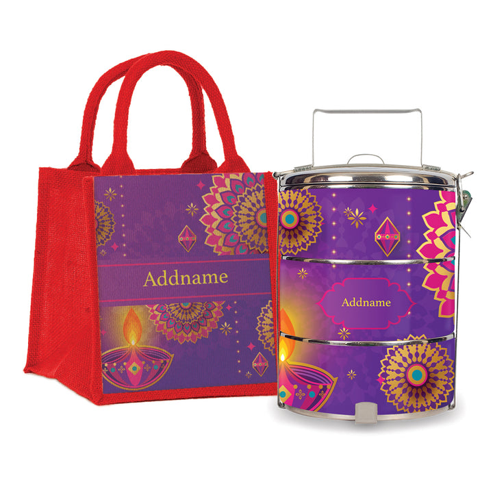 Teezbee.com - Rangoli Kolam Tiffin Carrier & Lunch Bag