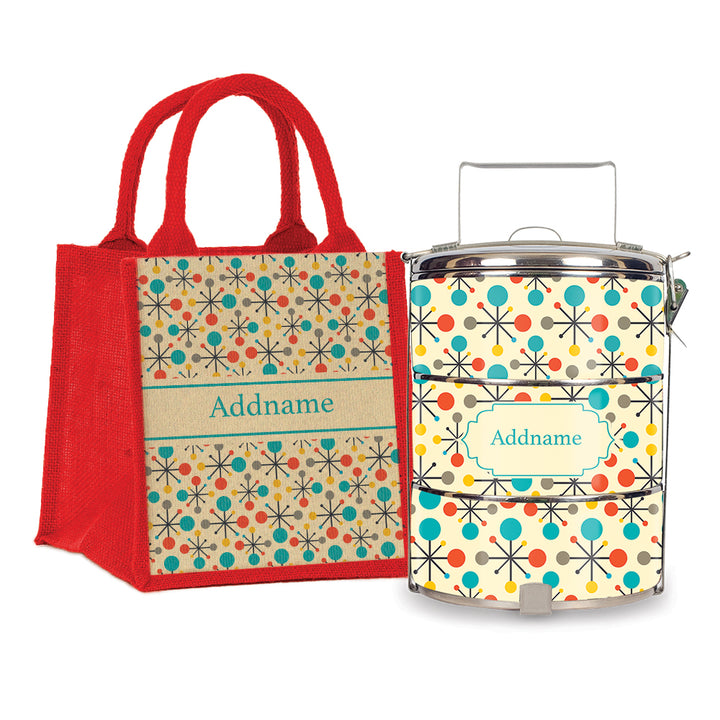 Teezbee.com - Retro Atomic Tiffin Carrier & Lunch Bag