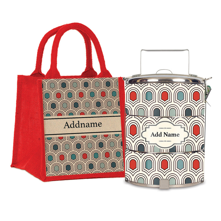 Teezbee.com - Seamless Mosaic Tiffin Carrier & Lunch Bag