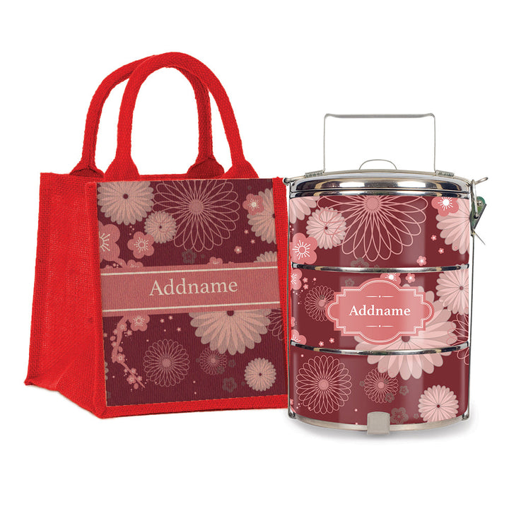 Teezbee.com - Spring Sakura Tiffin Carrier & Lunch Bag
