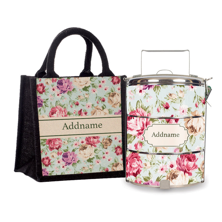 Teezbee.com - Flora Carnation Tiffin Carrier & Lunch Bag