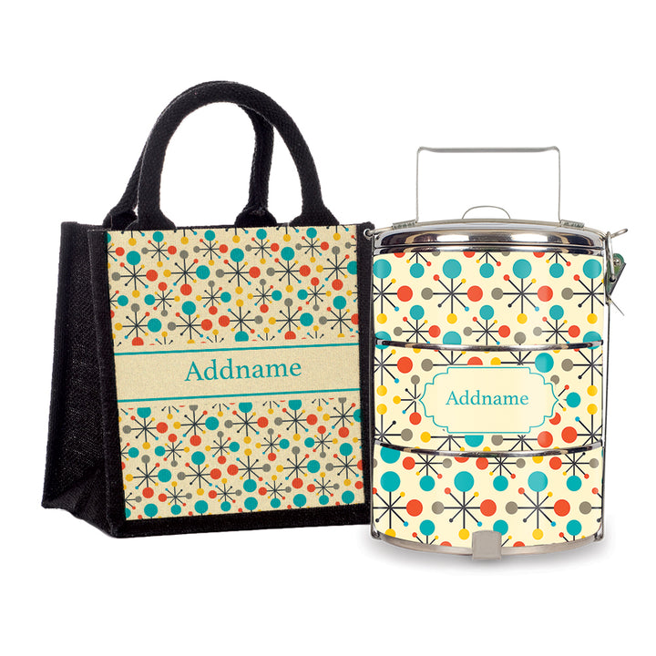 Teezbee.com - Retro Atomic Tiffin Carrier & Lunch Bag