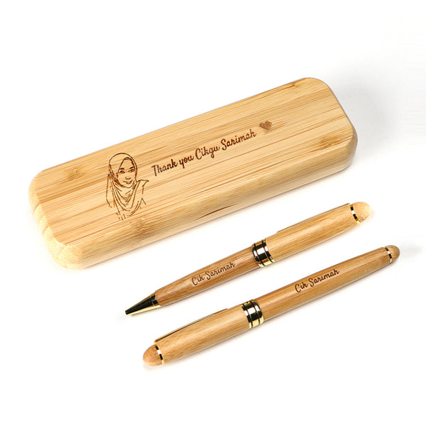 Teezbee.com - Personalised Bamboo Pen Set