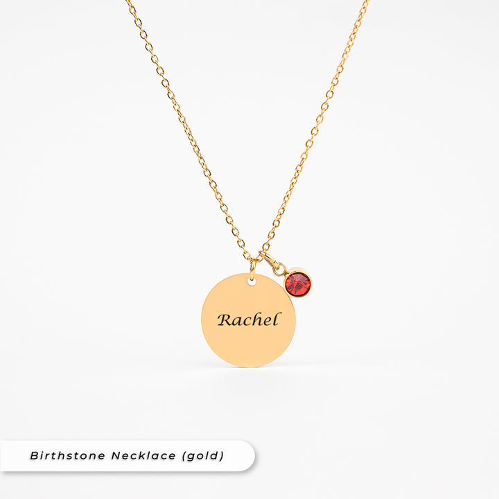 Teezbee.com - Yours Truly Birthstone Necklace (Gold)