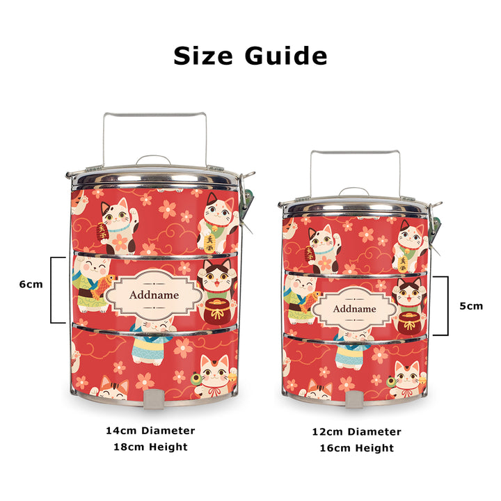 Teezbee.com - Blossom Fortune Cat Tiffin Carrier (Standard | Size Guide)