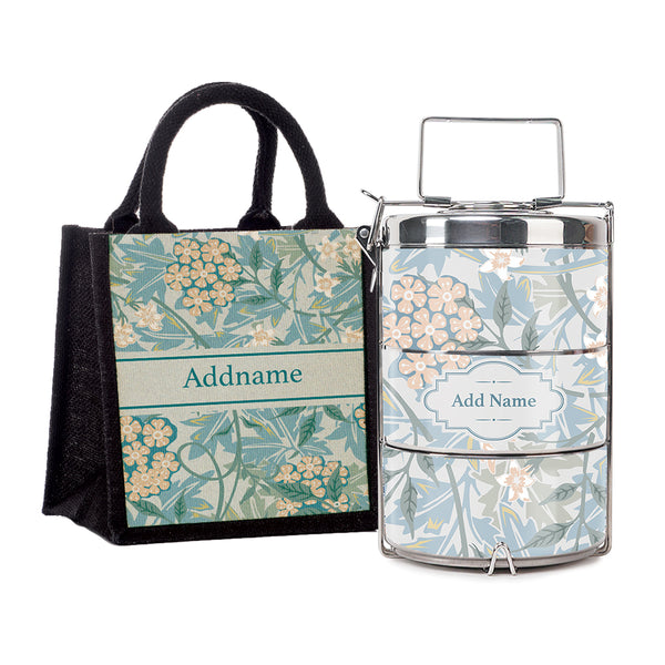 Teezbee.com - Pastel Flora Insulated Tiffin Carrier & Lunch Bag