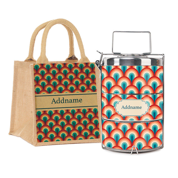 Teezbee.com - Retro Summer Insulated Tiffin Carrier & Lunch Bag