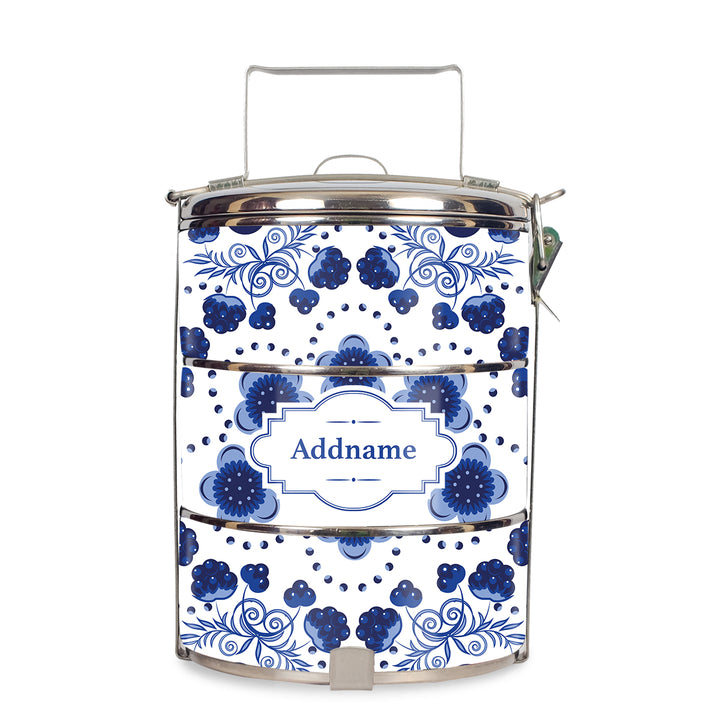 Teezbee.com - Chinese Blue Porcelain Tiffin Carrier
