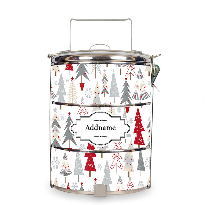 Teezbee.com - Christmas Tree Insulated Tiffin Carrier (Size Guide)