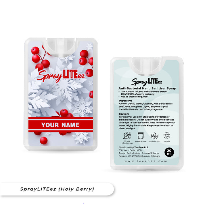Teezbee.com - SprayLITE ez Personalised Pocket Spray (Holy Berry)