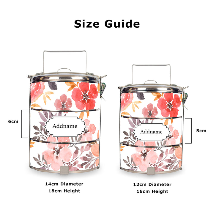 Teezbee.com - Flora Honey Tiffin Carrier (Size Guide)