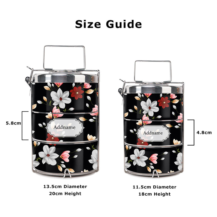 Teezbee.com - Flora Ixia Insulated Tiffin Carrier (Size Guide)