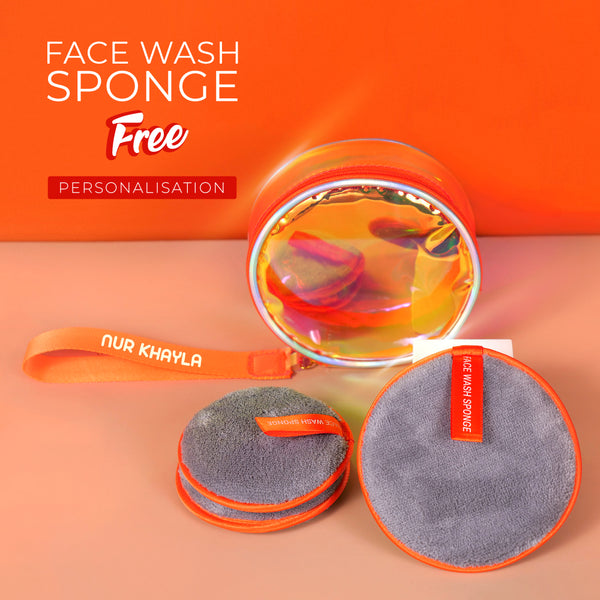 Teezbee.com - Face Wash Sponge with Personalised Pouch