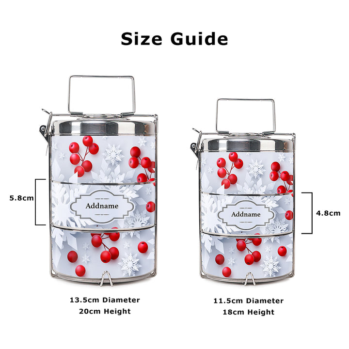 Teezbee.com - Holla Berry Insulated Tiffin Carrier (Size Guide)