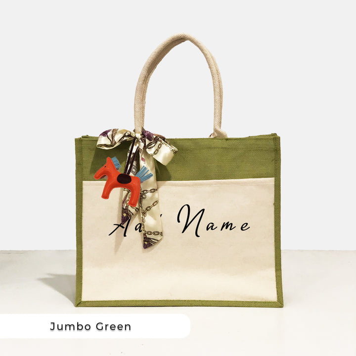 Teezbee.com - Lux JUMBO Tote Bag (Green)