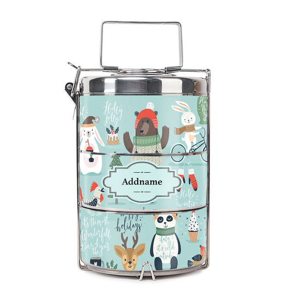 Teezbee.com - Jolly Christmas Insulated Tiffin Carrier