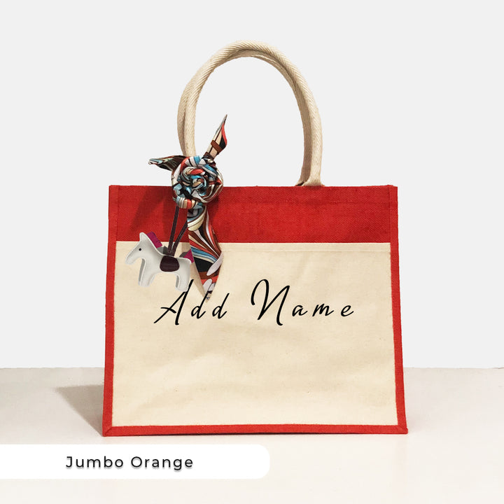 Teezbee.com - Lux JUMBO Tote Bag (Orange)
