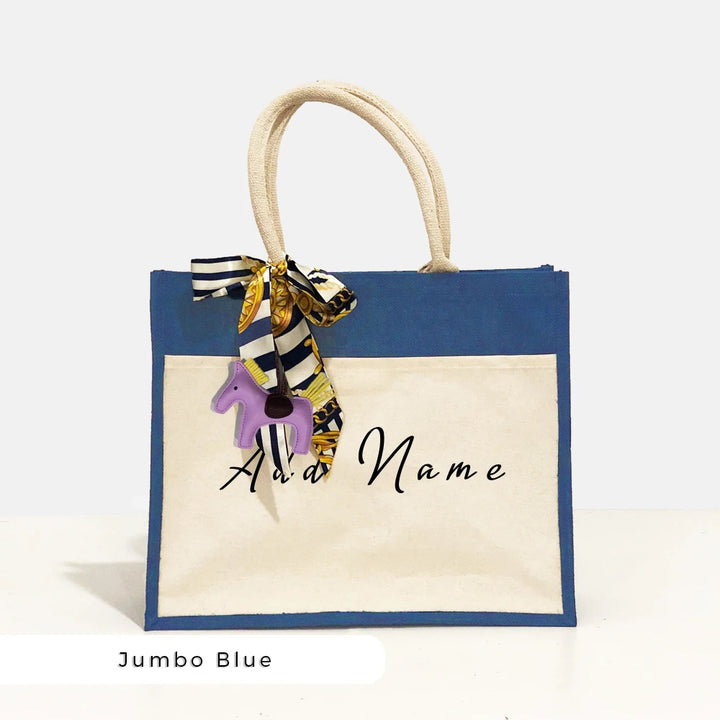 Teezbee.com - Lux JUMBO Tote Bag (Blue)