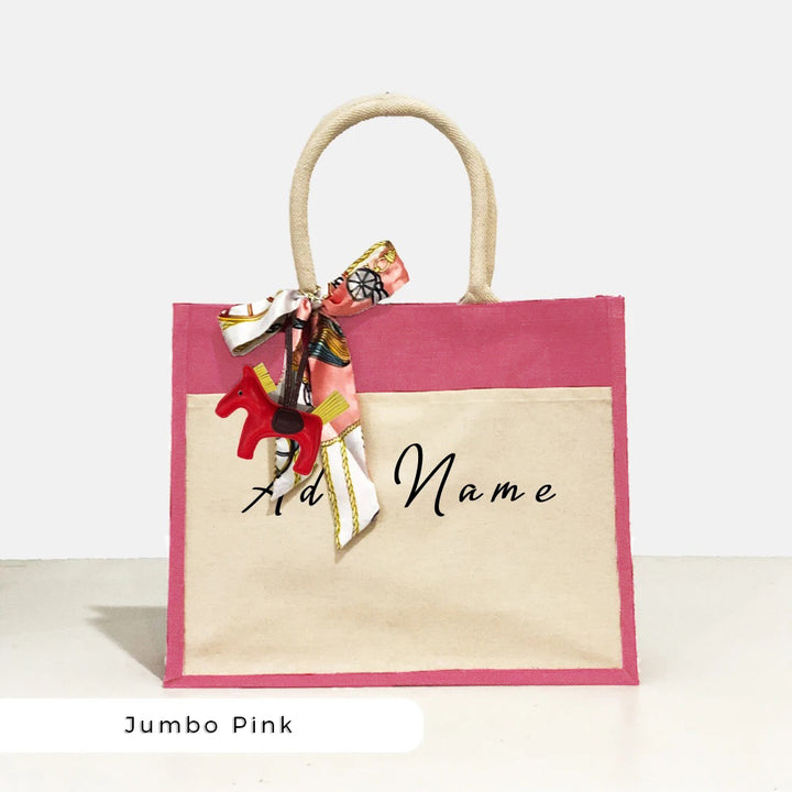 Teezbee.com - Lux JUMBO Tote Bag (Pink)