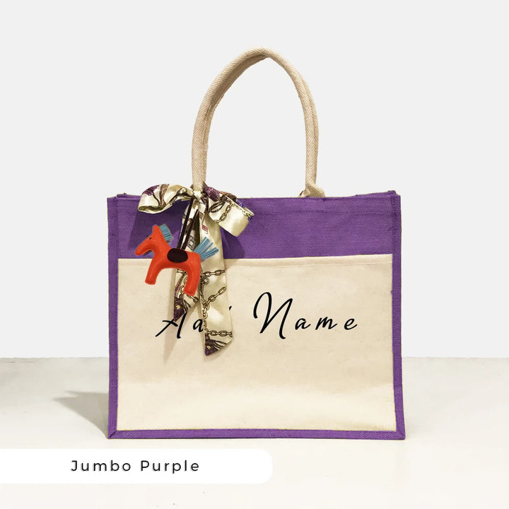 Teezbee.com - Lux JUMBO Tote Bag (Purple)